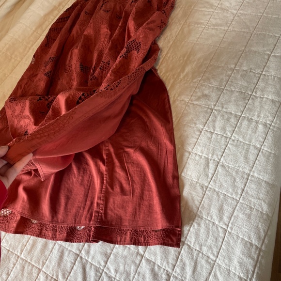 NWT Sézane Sophie Skirt brown (lace/embroidered) - Picture 5 of 12